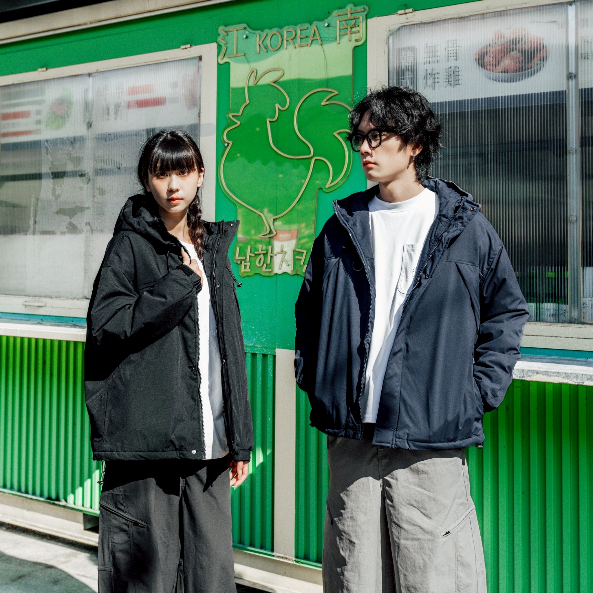 SBG 防潑水拉鍊口袋鋪棉連帽外套【V0011】