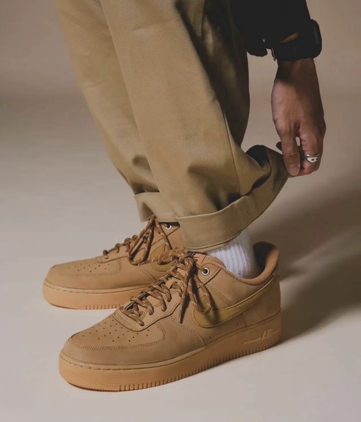 NIKE 休閒鞋 AIR FORCE 1 07 小麥大地色 復古 男 CJ9179-200