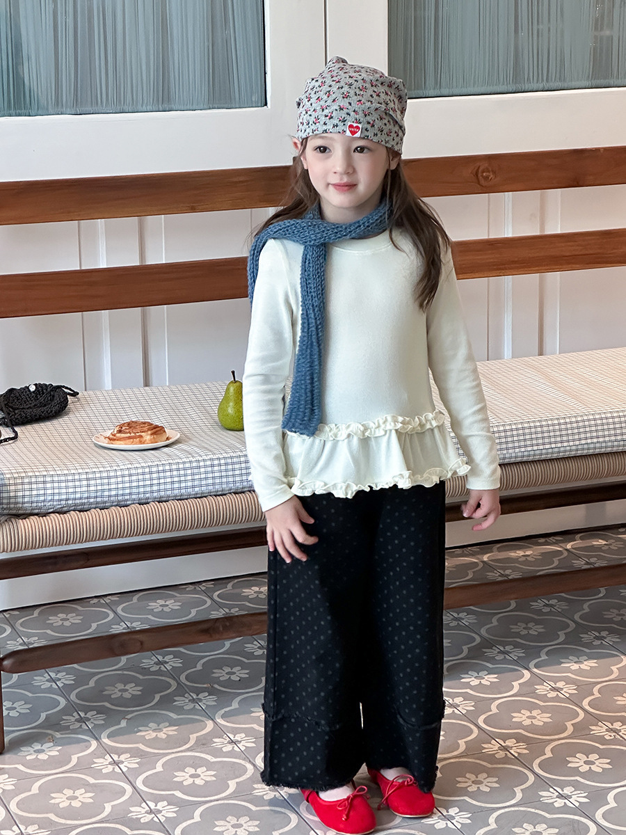 設計感拼接花邊下擺內搭衣(90-170)