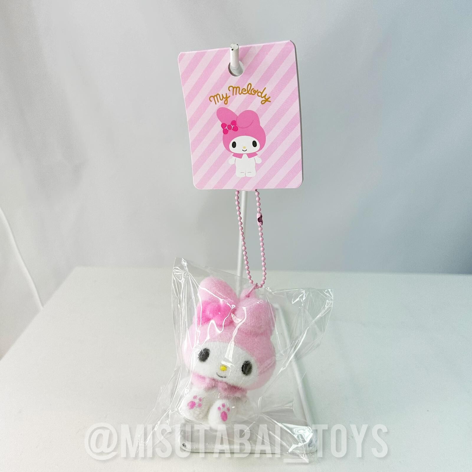 Sanrio Flocked Figure Mascot Keychain - My Melody
