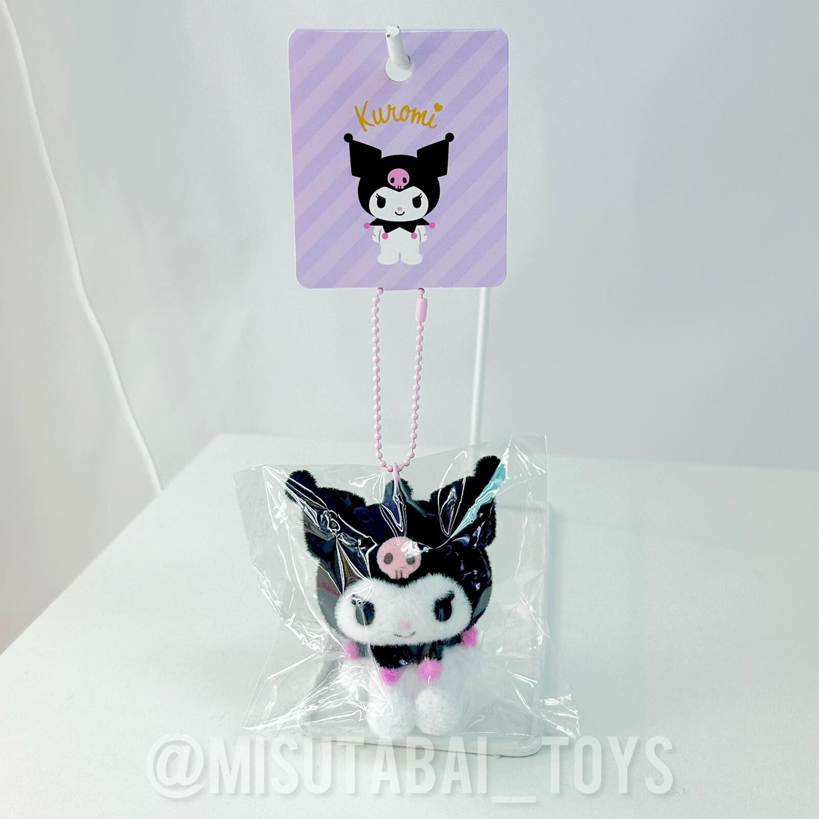 Sanrio Flocked Figure Mascot Keychain - Kuromi