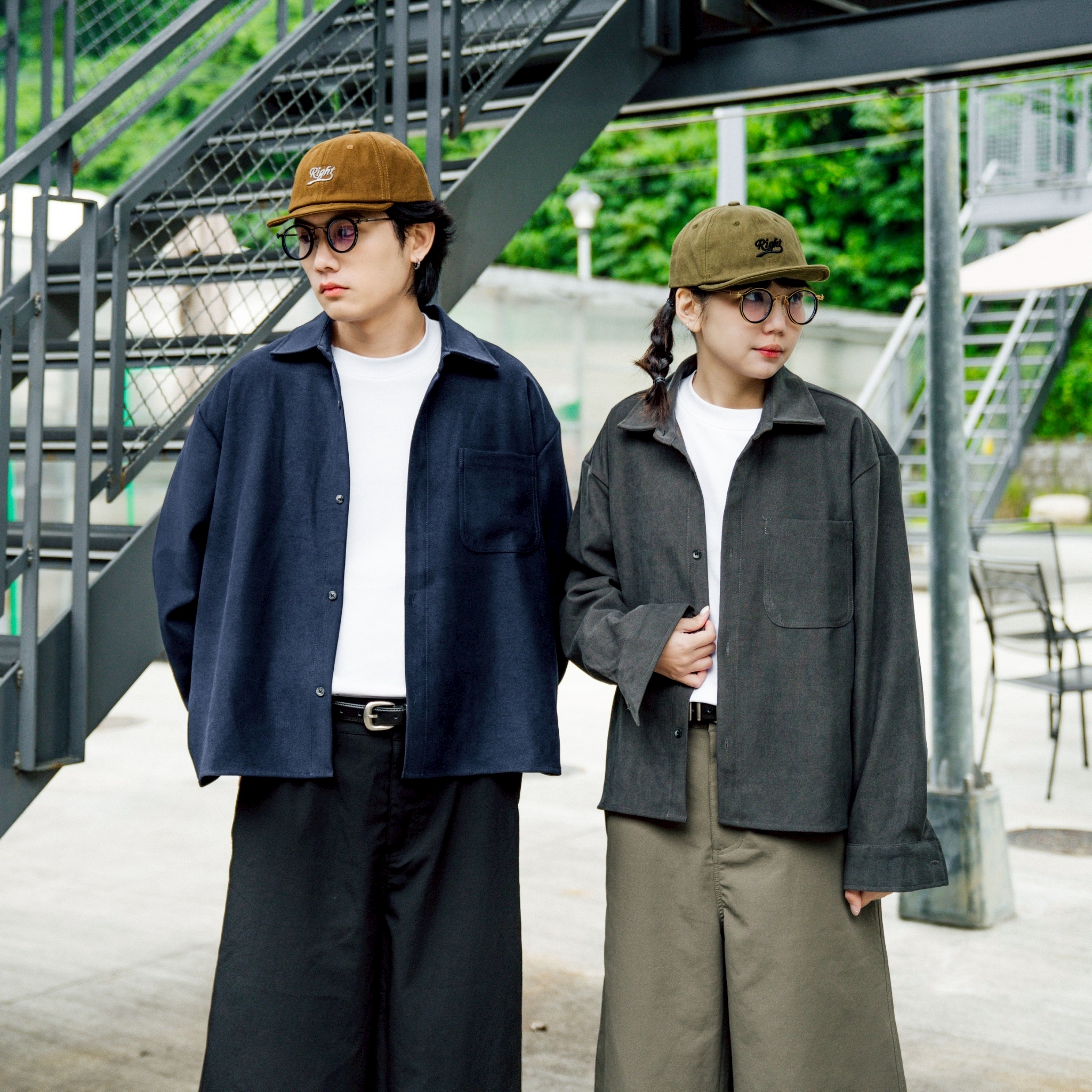 SBG 厚磅磨毛寬短襯衫【SB8021】