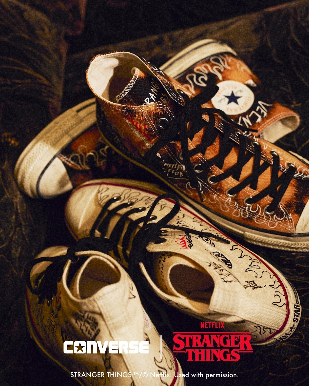 【Focus Store】預購 Stranger Things x Converse ALL STAR AGED 87 HC HI "Bleached Black" 棕黑 怪奇物語聯名 31317090210