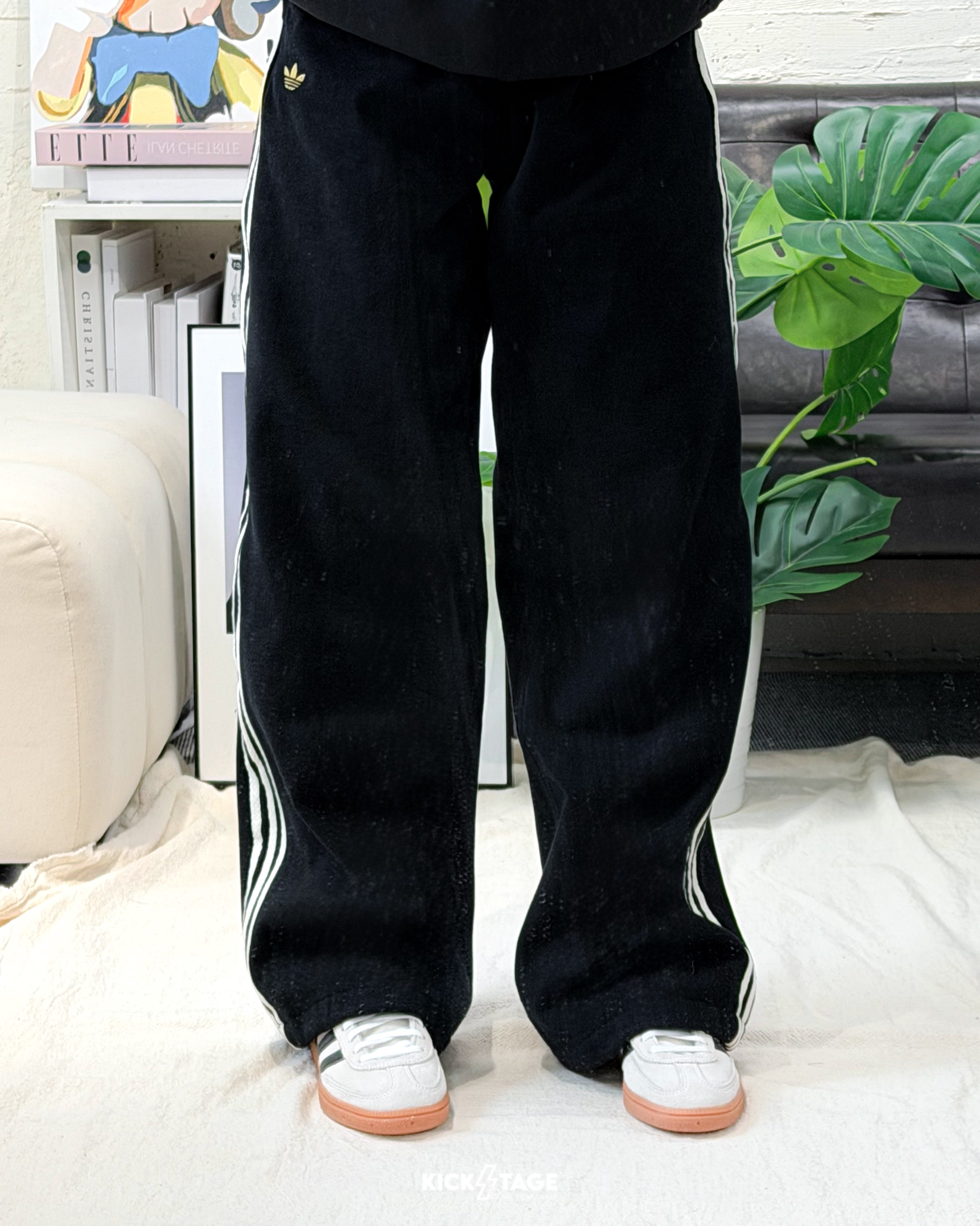 女款 ADIDAS LNY PANT 黑色 馬年 新年 三葉草 抽繩 寬鬆 寬褲 長褲【KT3139】ADLP CNY