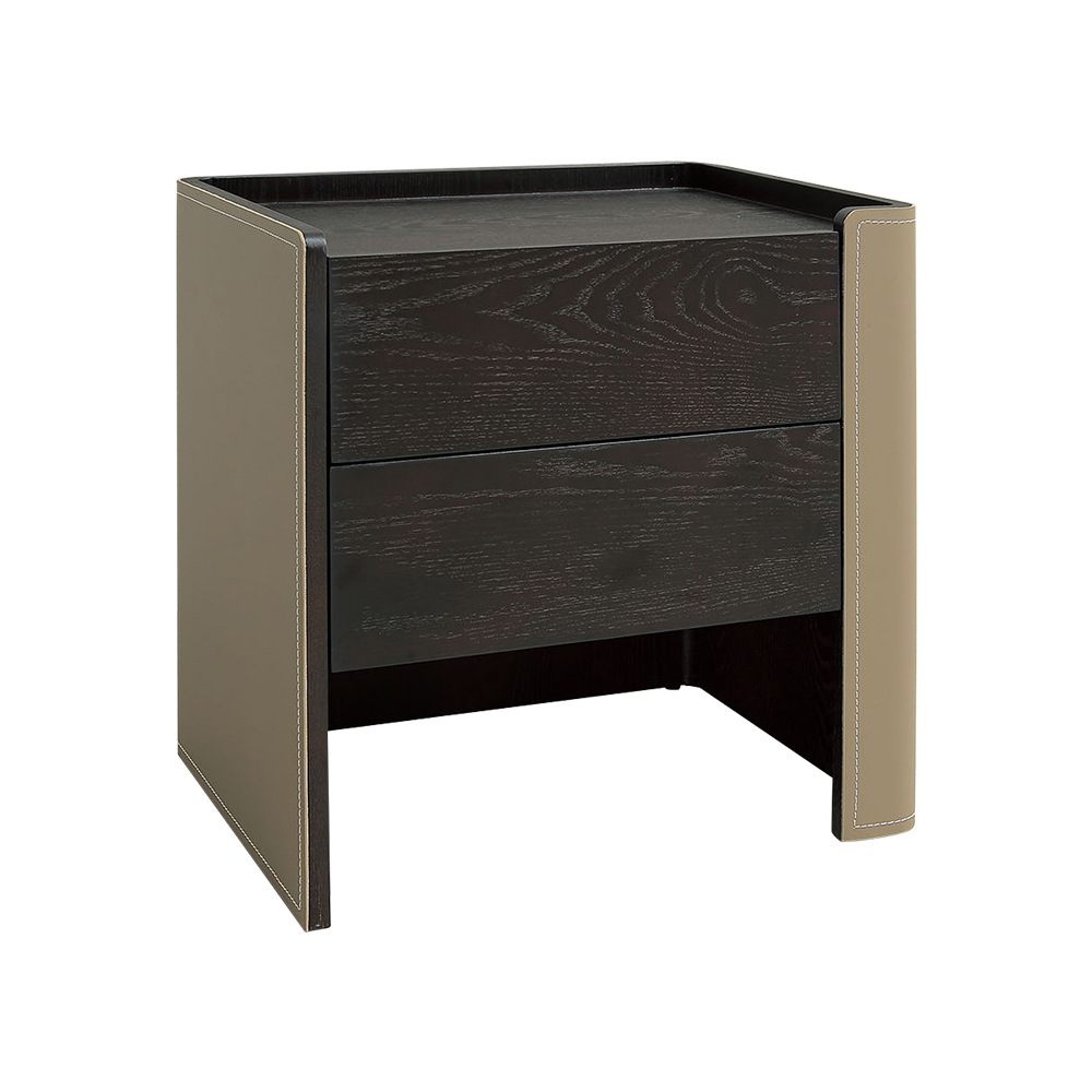 賽安1.7尺高級馬鞍皮革床頭櫃/二抽收納櫃/置物小邊櫃/小茶几