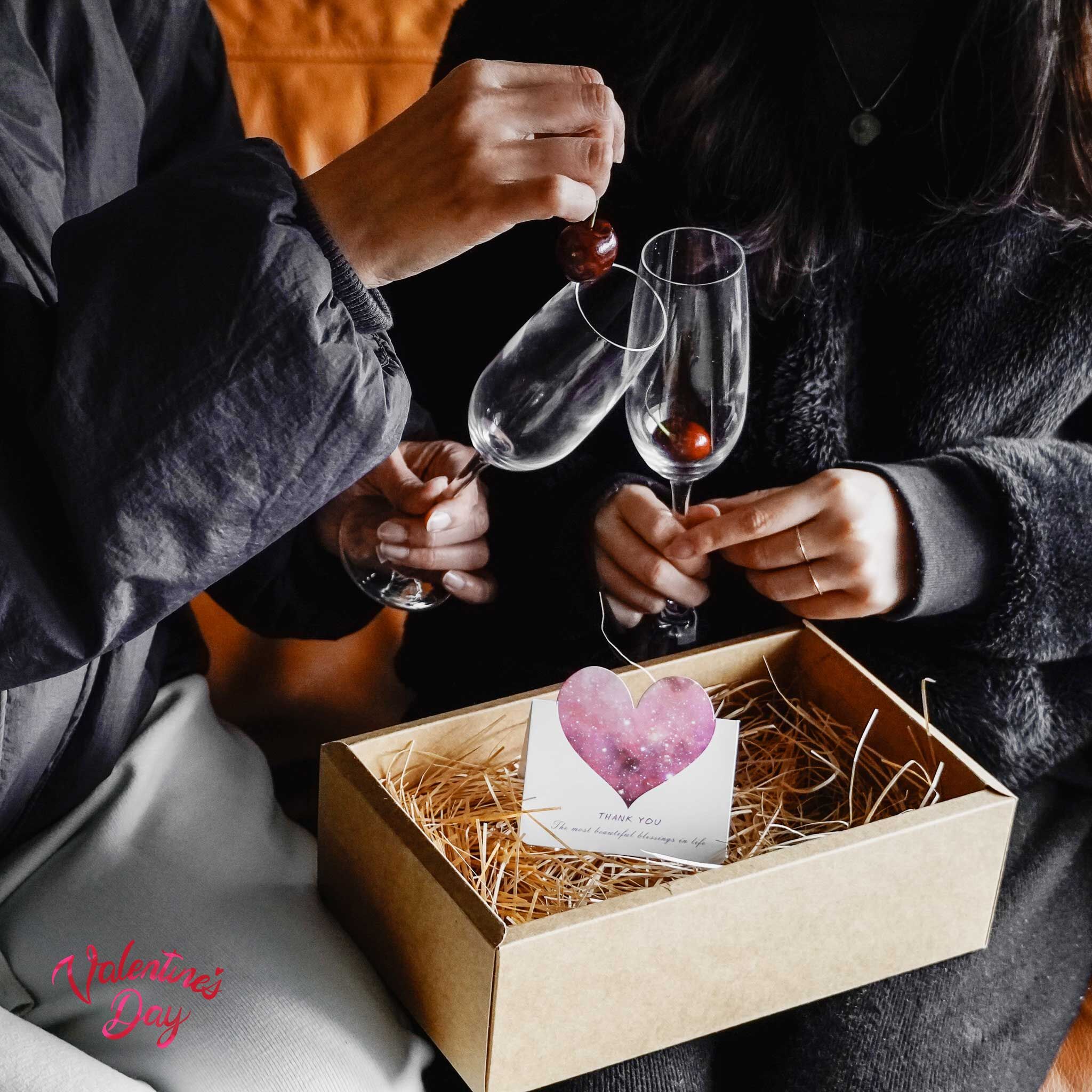 玻璃香檳杯 (200ml) 六入組 ＆情人節限定