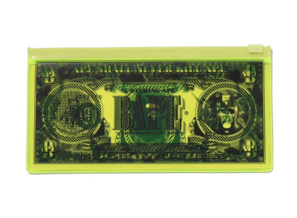 【BAPE配件】0124 發售 BANKNOTE DESIGN CLEAR POUCH