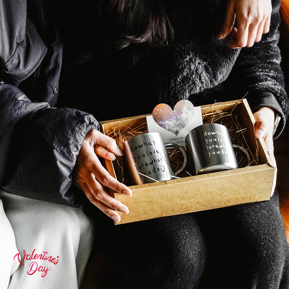 304不銹鋼露營杯 300ml 兩色售 情人節限定