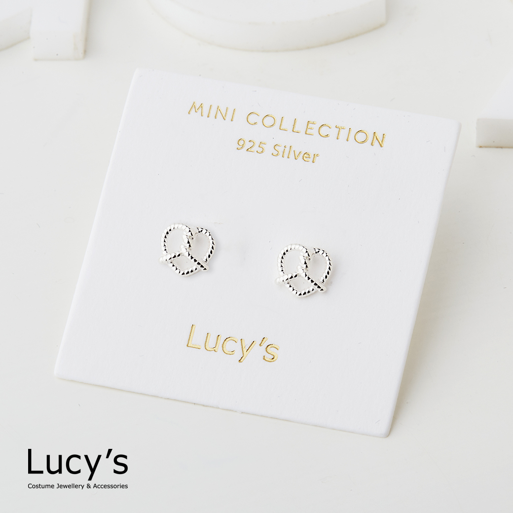 *925純銀〔輕銀系列〕蝴蝶餅 耳環 (123288)