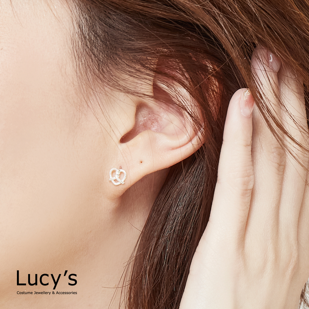 *925純銀〔輕銀系列〕蝴蝶餅 耳環 (123288)