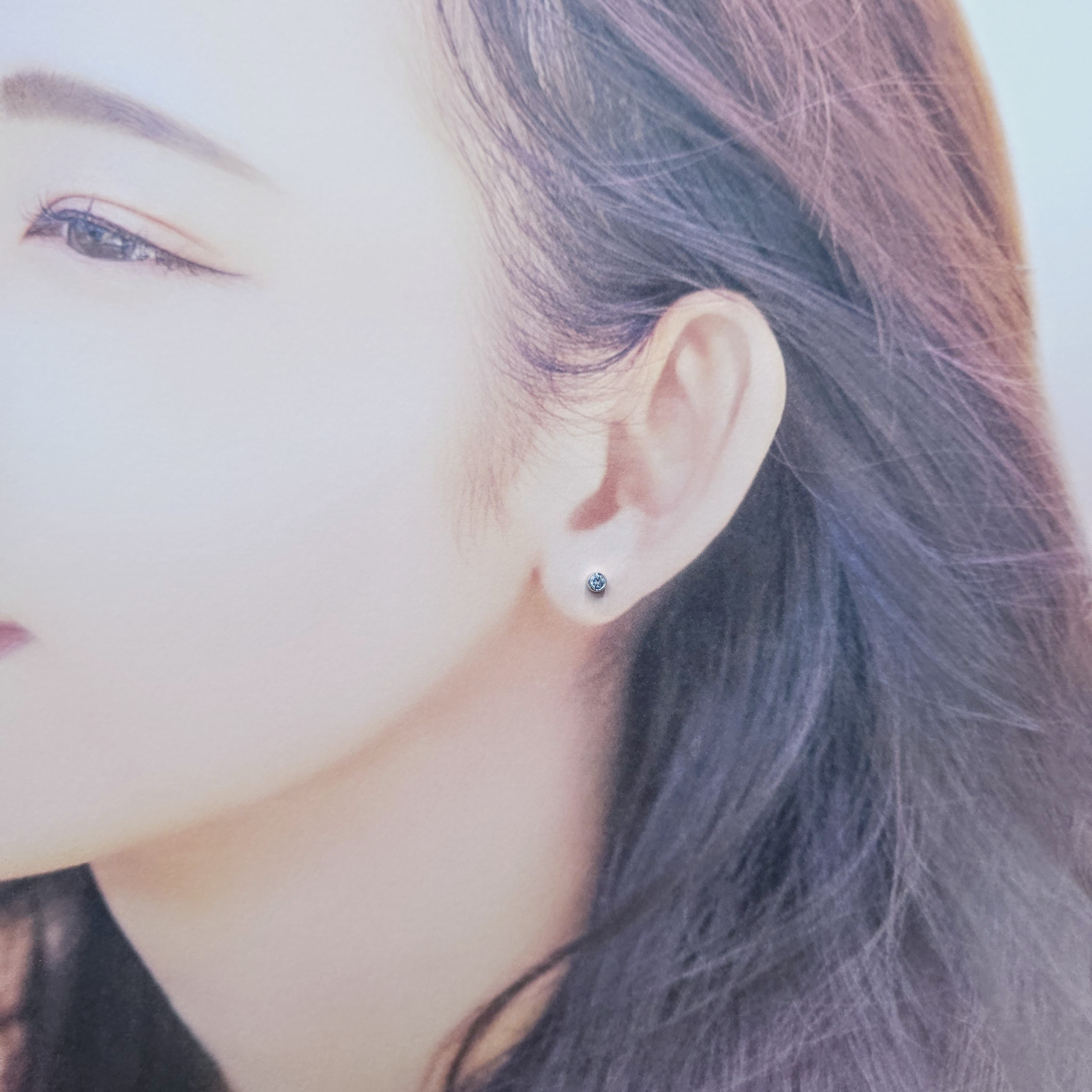 全新18K白金【主石3份鑽石】單耳環