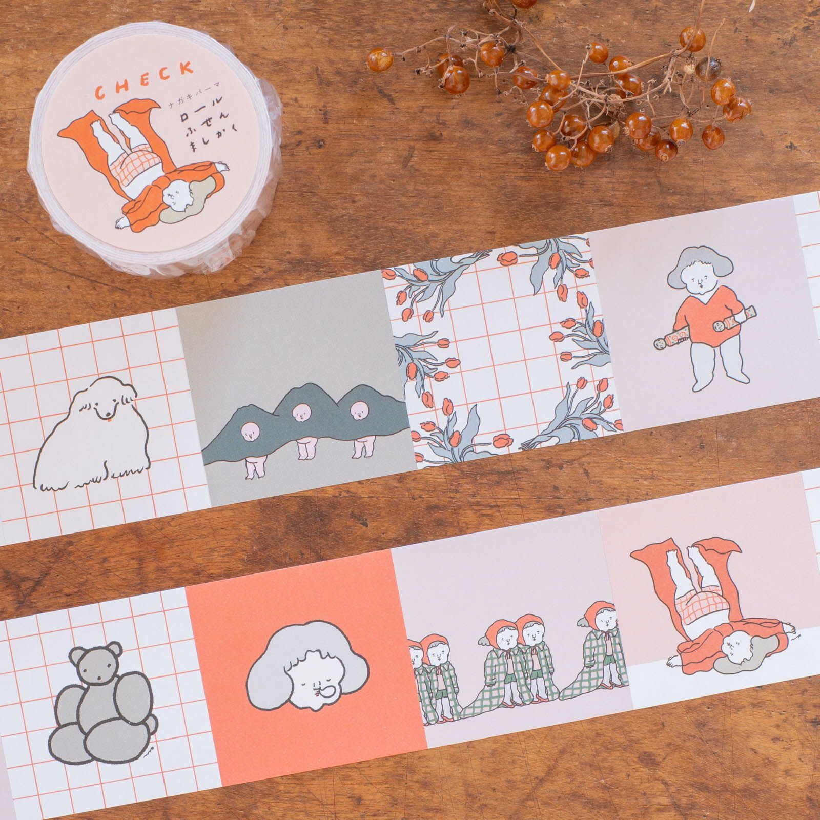 ナガキパーマ「CHECK」捲式便利貼 / 手紙社 / JAPAN