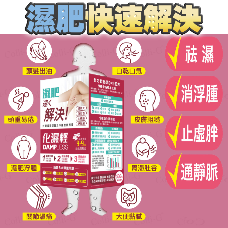 解決虛胖 - 改善濕重、身體沉重感、肚脹脹、面圓圓、稀便等 9+9配方