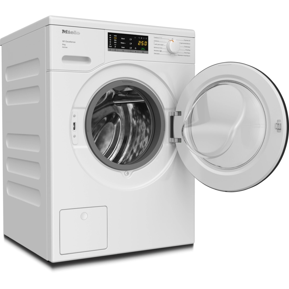 米勒 Miele   WEA125WCS(右門鉸)‧8公斤/1400轉‧W1 Active前置式洗衣機‧波蘭製造-香港行貨-原廠1年全機及10年摩打保養‧