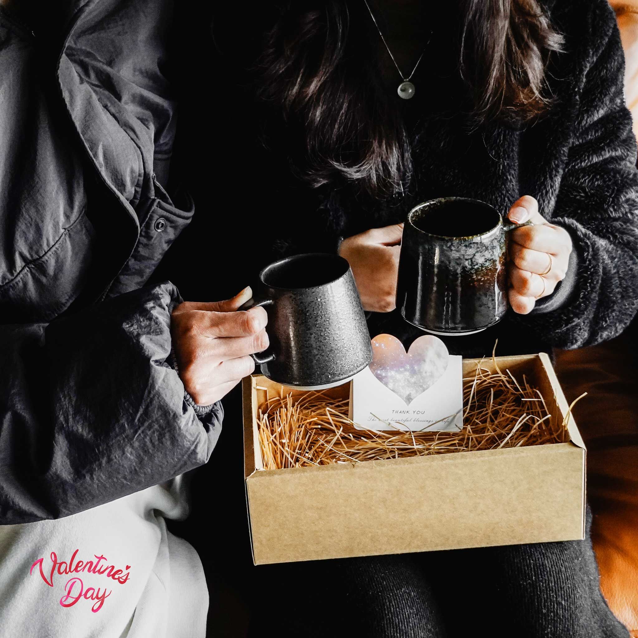 日式陶瓷馬克杯 350ml 兩色售 情人節限定