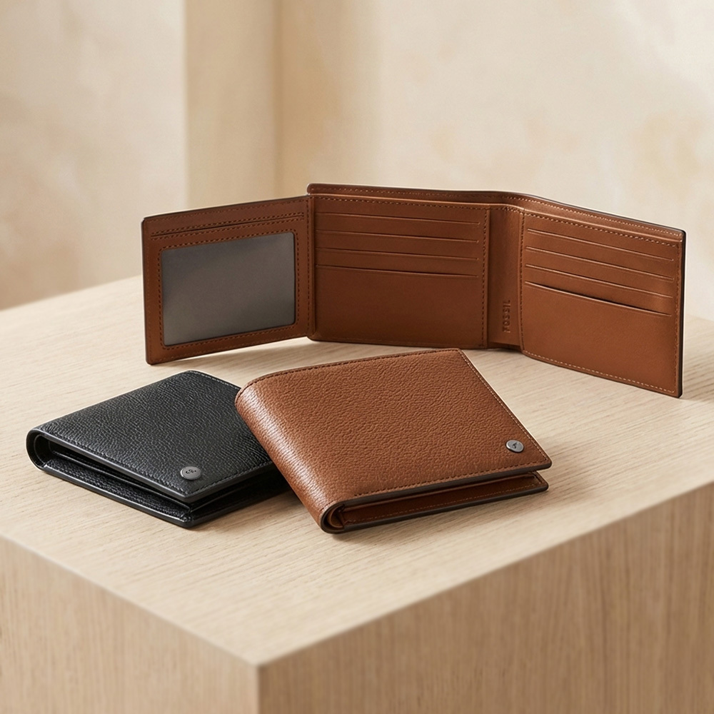 Eric 真皮質感多卡層皮夾 (兩色可選)