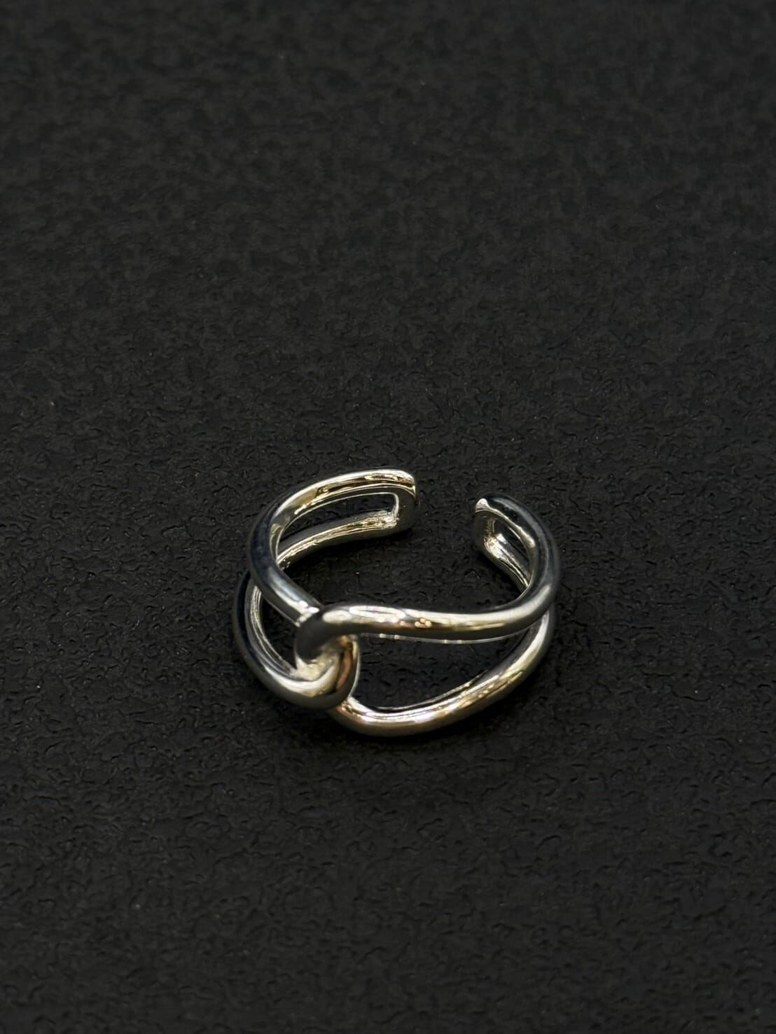 HM5447 ⚪️925 銀 交叉打結個性戒指