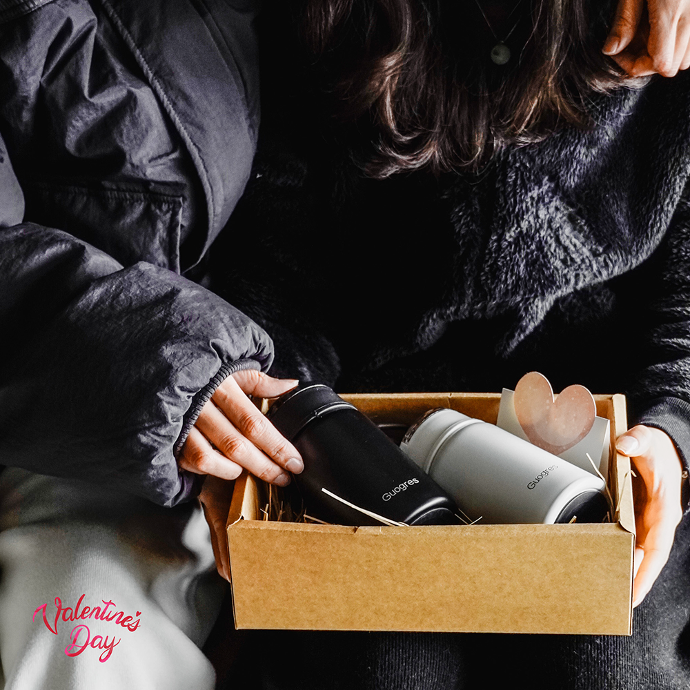 送禮首選 情人節「保溫杯2入組」彈蓋式316不鏽鋼保溫瓶2入 500ml (黑白組)