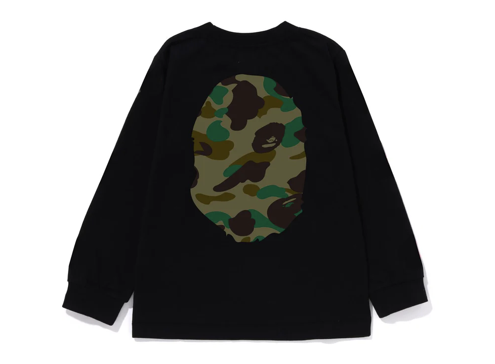 【BAPE童裝】0124 發售正反大猿人頭 1ST CAMO BIG APE HEAD LS TEE