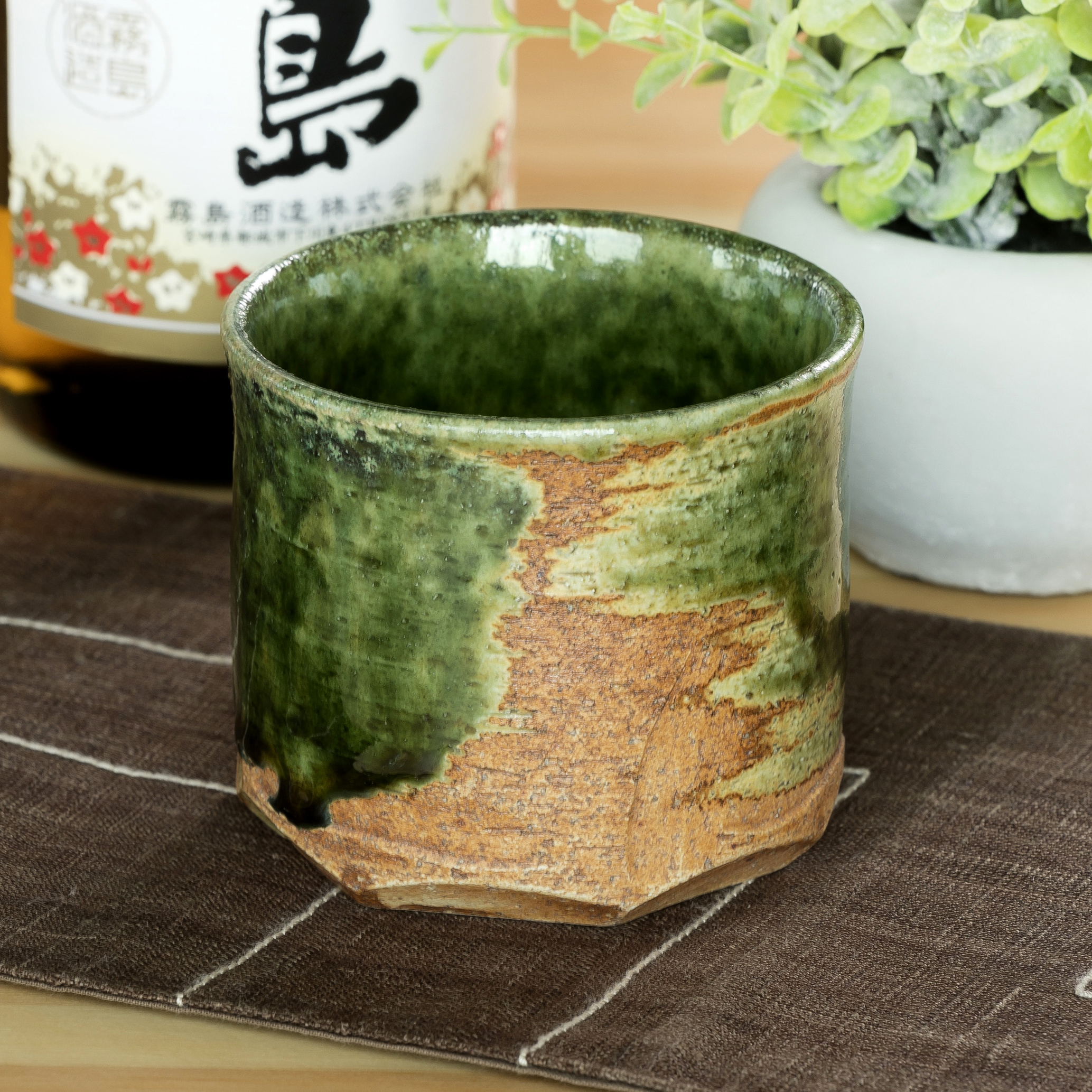 不動窯 - 織部流釉 威士忌杯