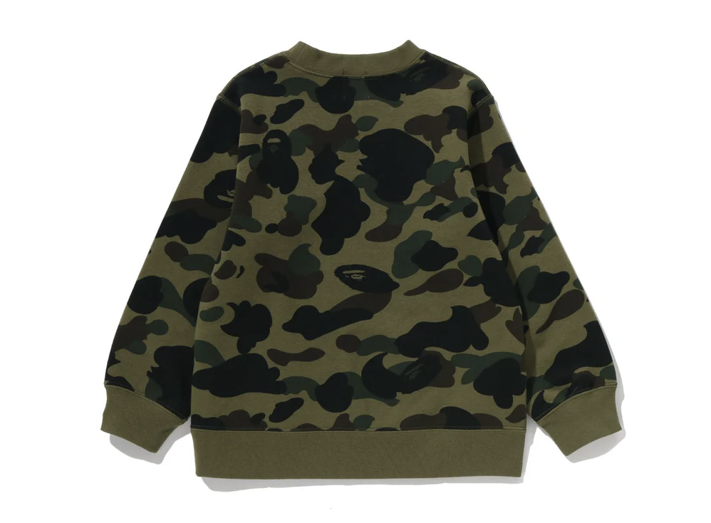 【BAPE童裝】0124 發售1ST CAMO COLLEGE CREWNECK SWEATSHIRT