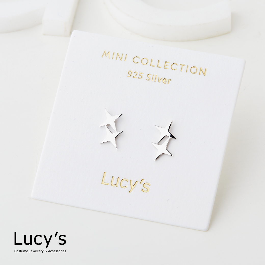 *925純銀〔輕銀系列〕閃耀 耳環 (126398)