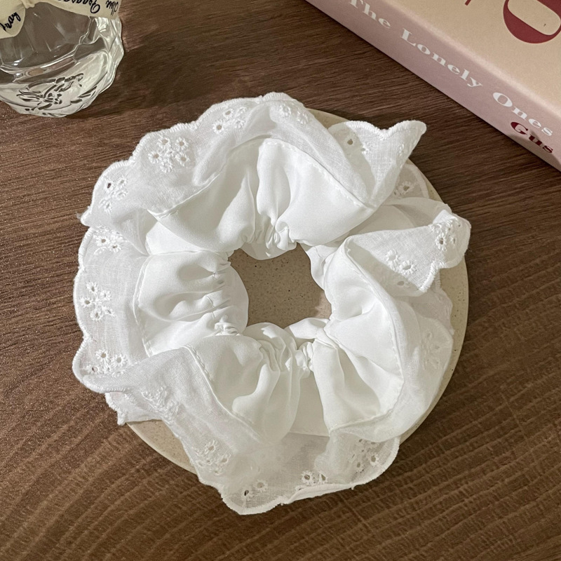 [3 FOR RM10] Milky White Tone Scrunchies