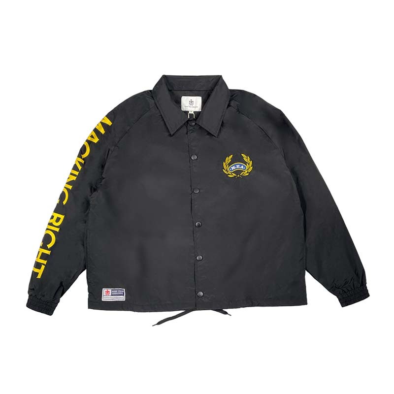 MTA Nylon Coach Jacket  防風 刺繡 尼龍 教練外套 黑色 M25AWCJ01-BK [台灣現貨]