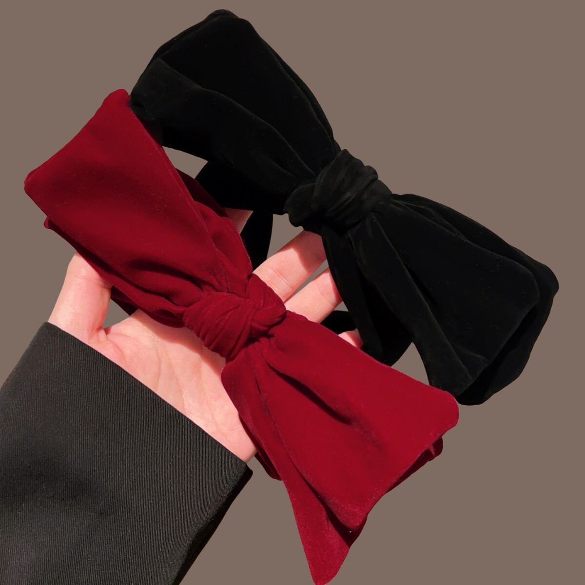 Autumn Winter Vintage Velvet Bow Headband