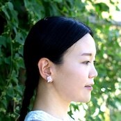 七窯社 - 葡萄葉 耳環 淡紅