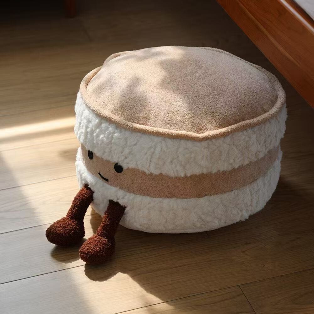 《6545》可愛麵包可拆洗毛絨椅凳