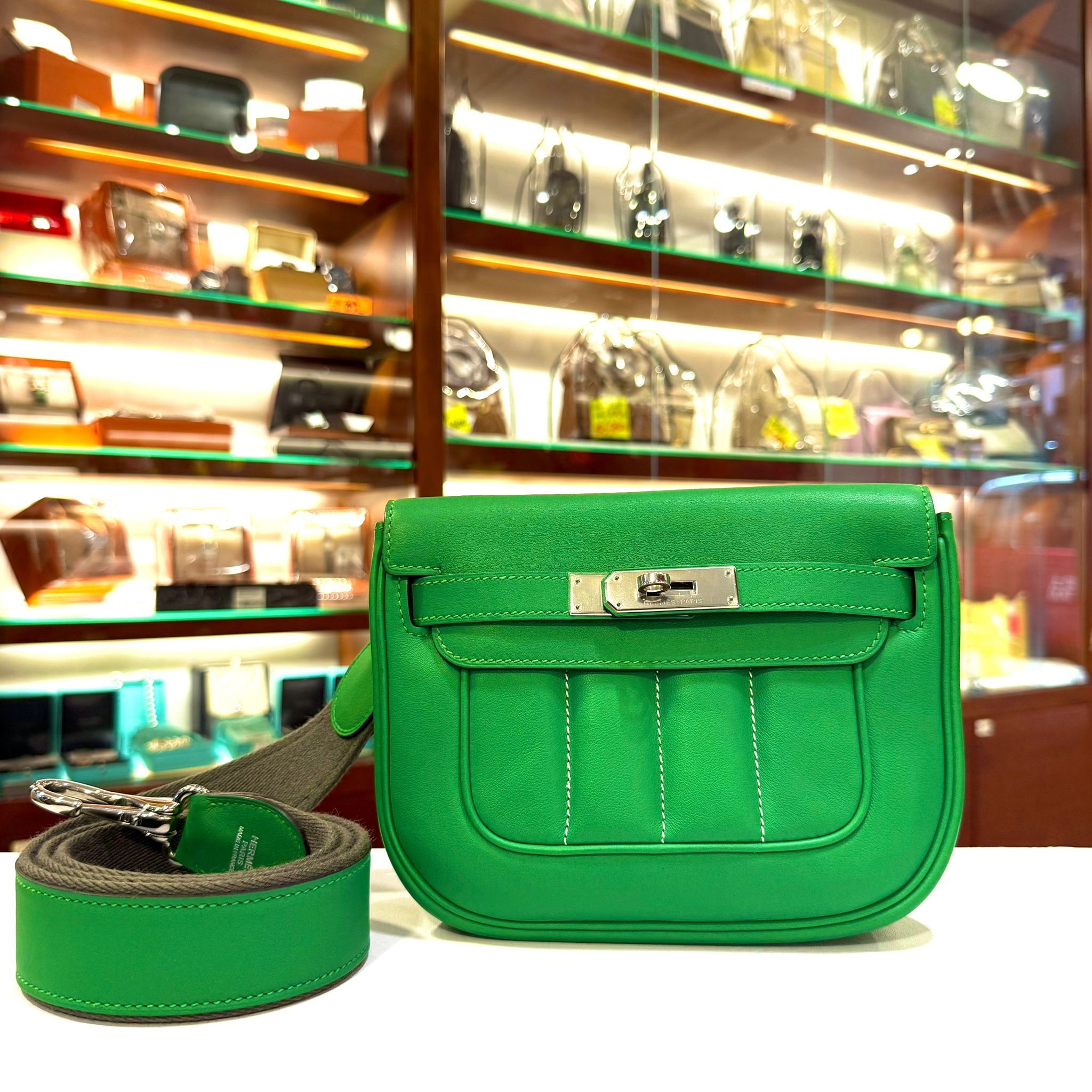 99%NEW接近全新MINI BERLINE R刻 1K/BAMBOU SWIFT 竹子綠銀扣 #香榭站正品