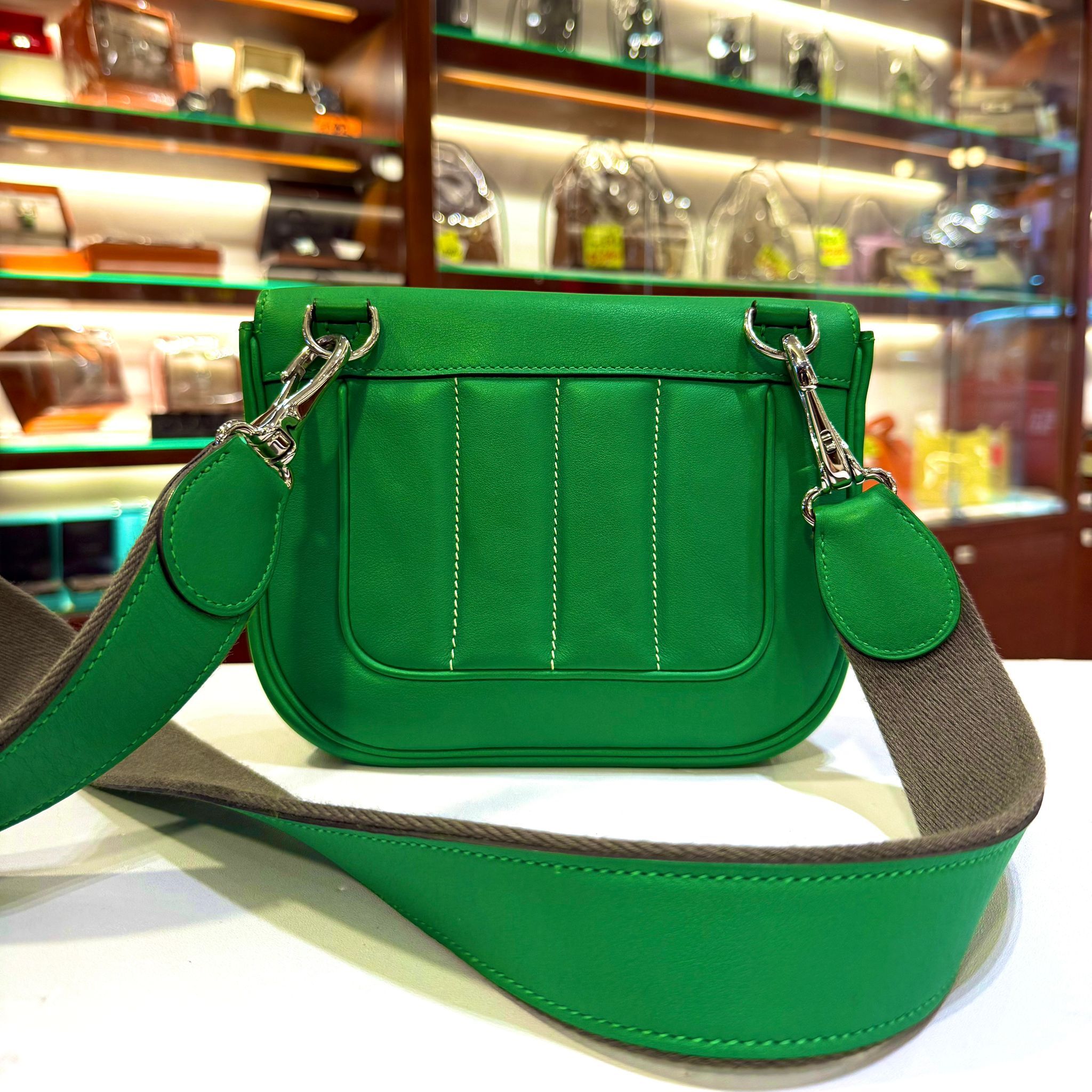 99%NEW接近全新MINI BERLINE R刻 1K/BAMBOU SWIFT 竹子綠銀扣 #香榭站正品