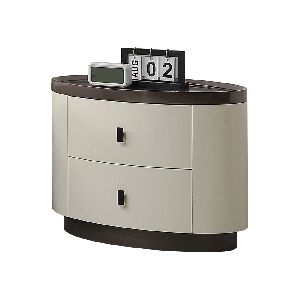 卡倫2尺造型床頭櫃/橢圓形二抽收納櫃/置物小邊櫃/小茶几