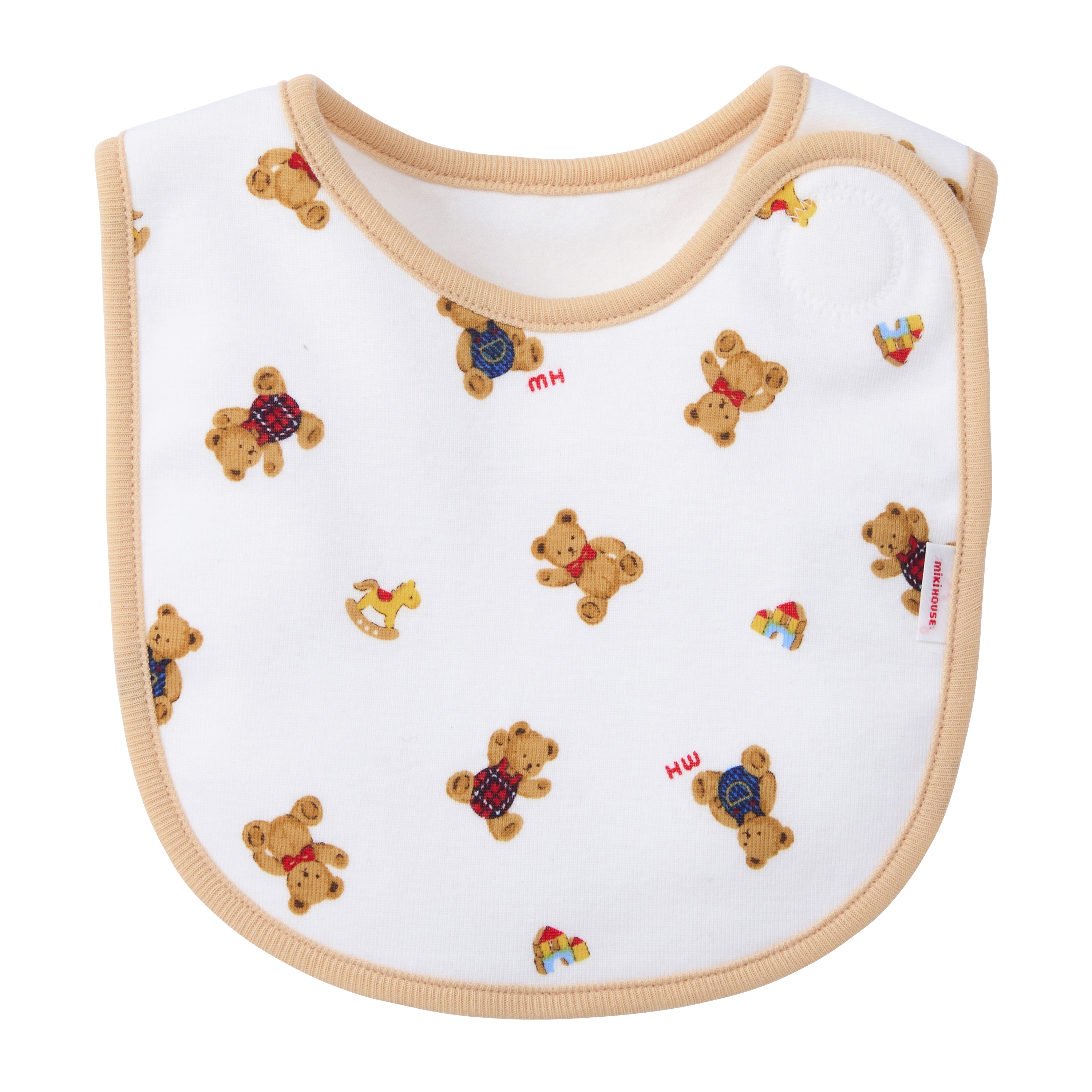 PUREVEIL 小熊防水內襯圍兜-淺褐色