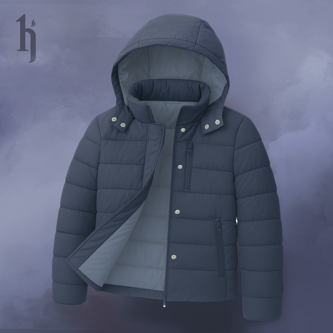 蓄熱雲絲絨外套-深藍