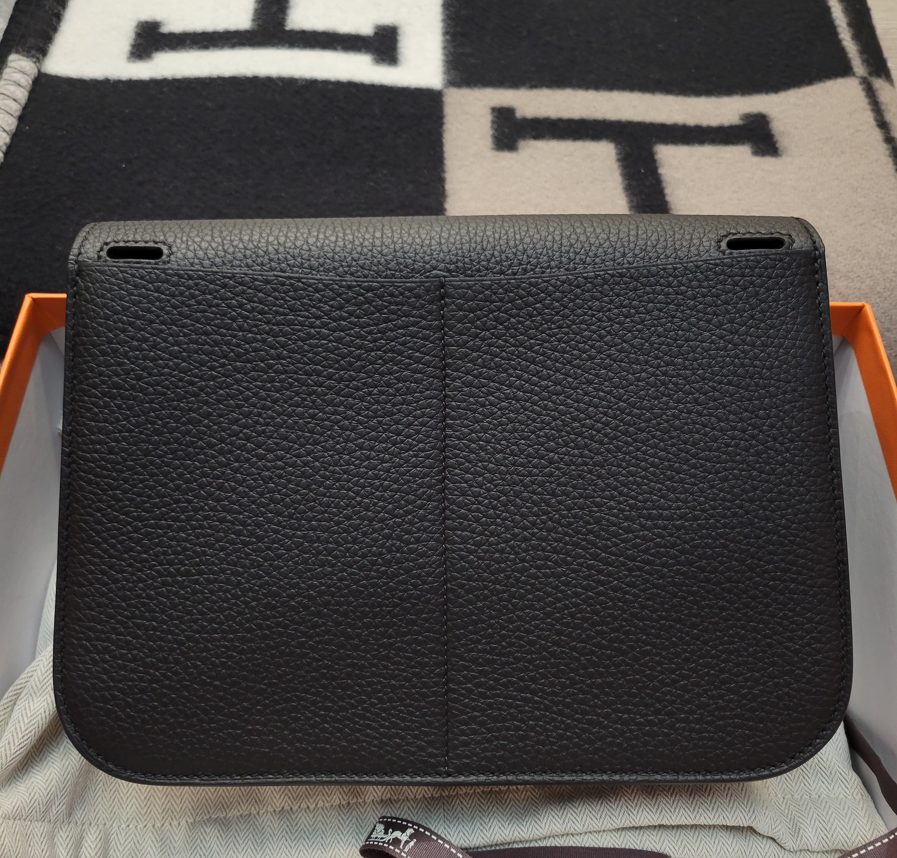 Hermes Halzan 25 noir ck 黑銀