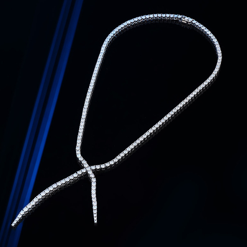 全莫桑鑽流蘇頸鍊        N14.5C027