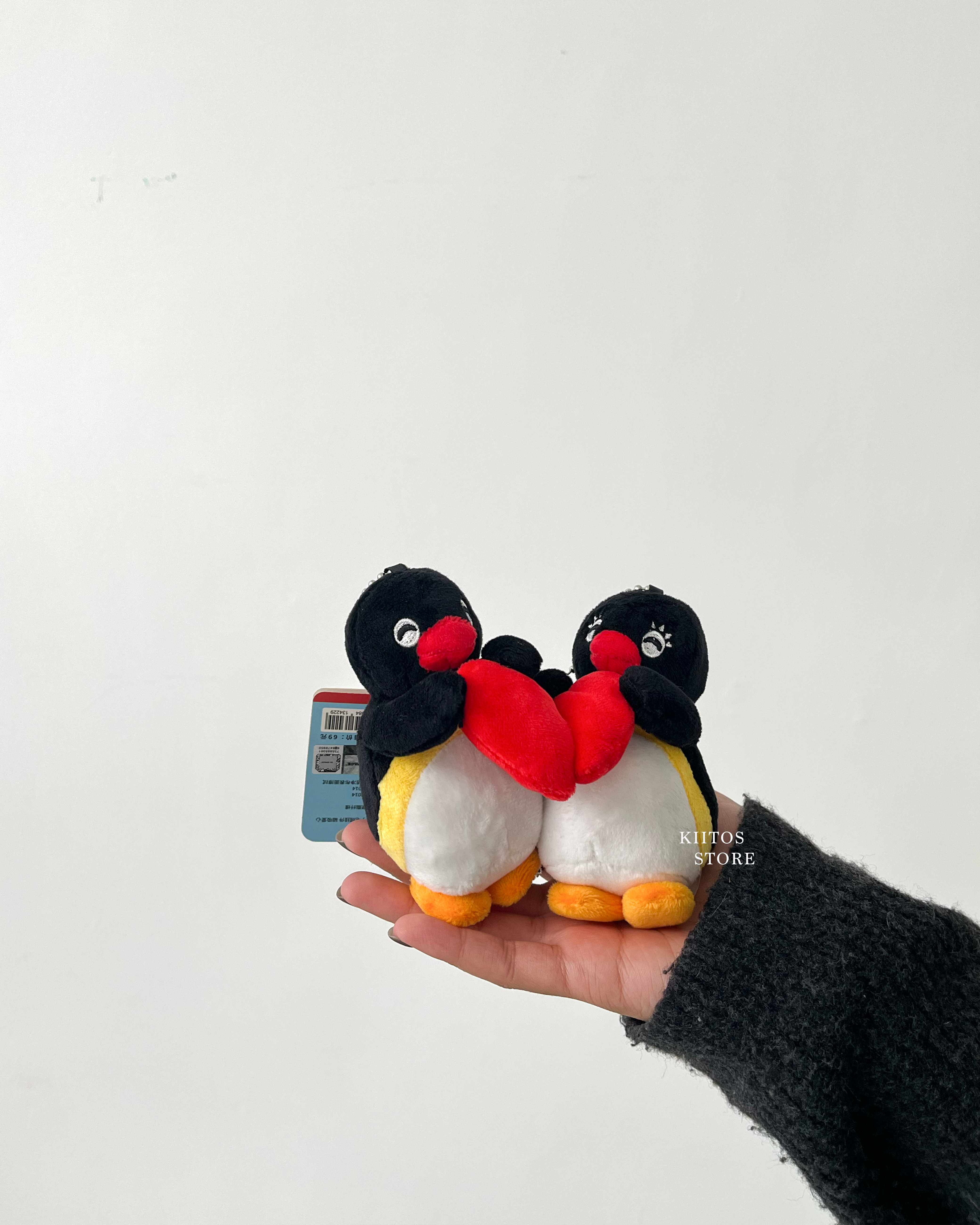 【現貨】正版授權 PINGU 情侶 愛心磁吸 毛絨 掛件 吊飾 一對組 三款 一組兩隻