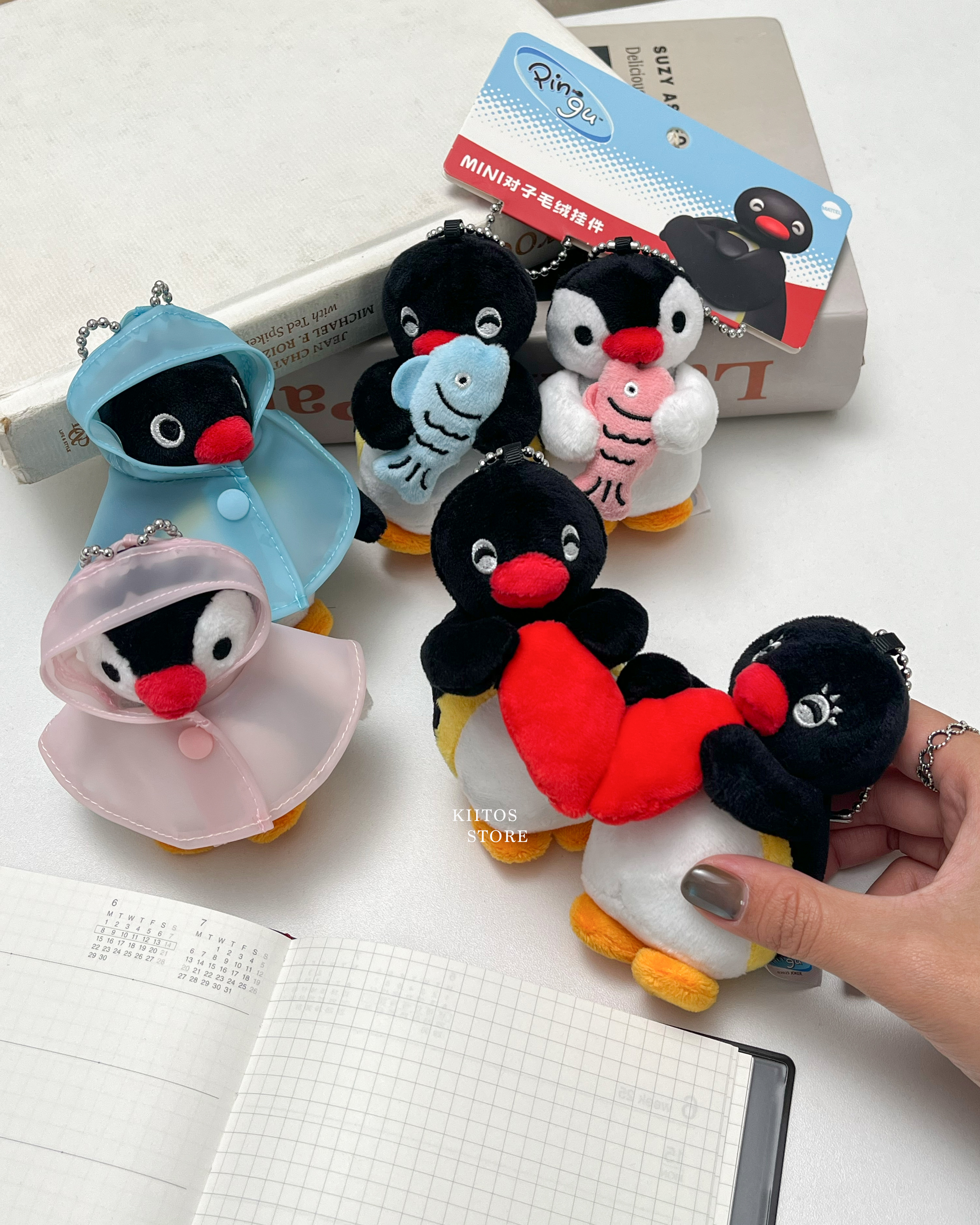 【現貨】正版授權 PINGU 情侶 愛心磁吸 毛絨 掛件 吊飾 一對組 三款 一組兩隻