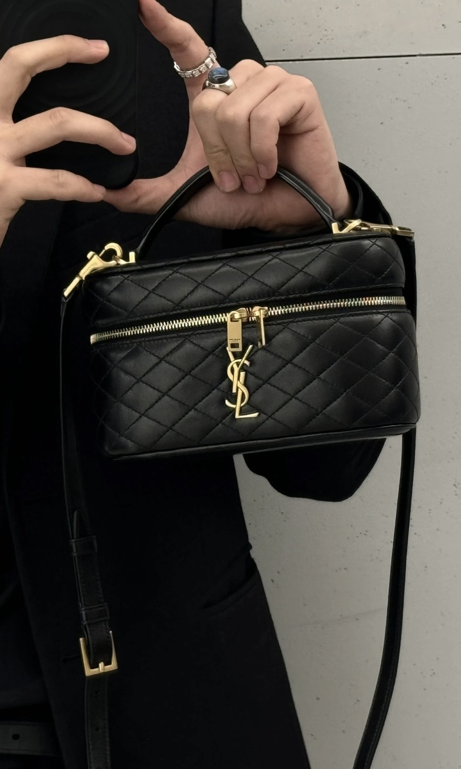 【2size入】YSL GABY羊皮化妝袋