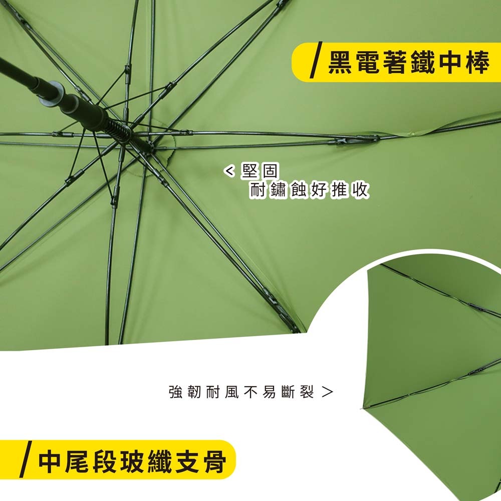【傘電俠】極速快乾 桃皮 大傘面全FRP耐風直傘-乾爹 05-650015