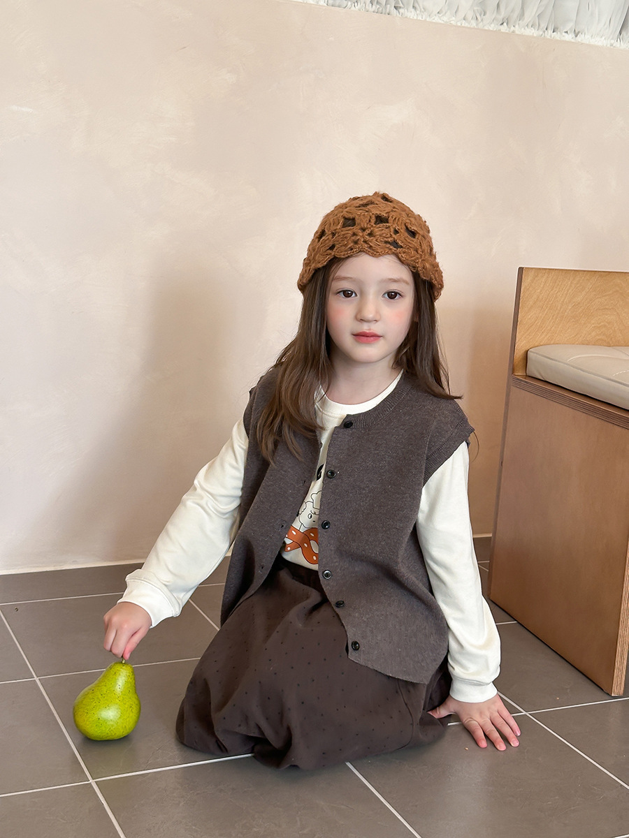 復古針織背心(90-160)