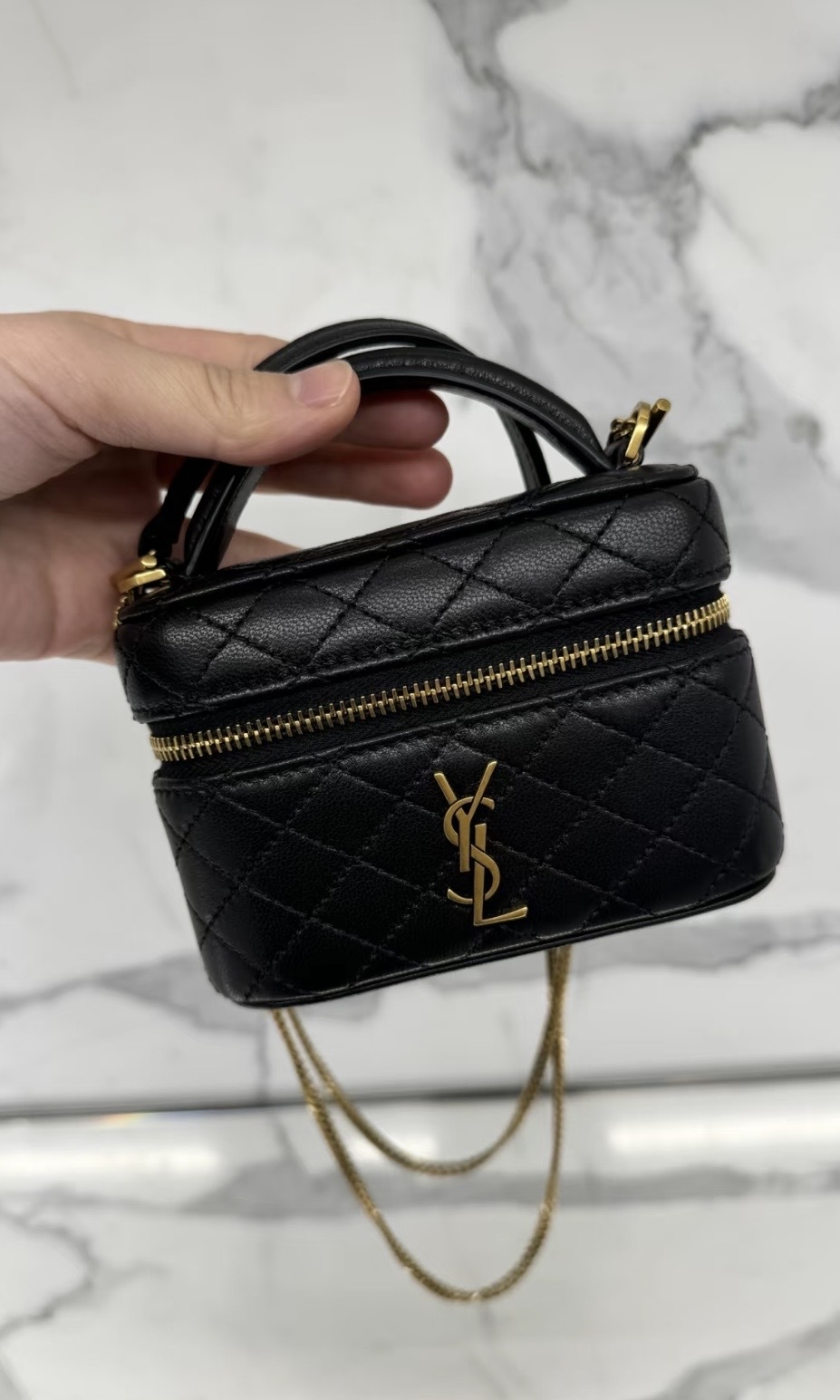【2size入】YSL GABY羊皮化妝袋