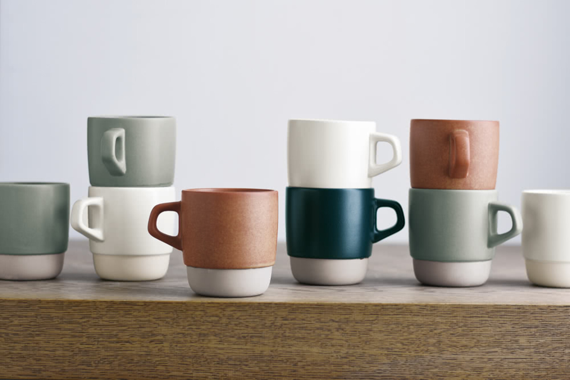 KINTO-SCS 可堆疊式馬克杯，便於收納的可堆疊式設計，四種大地色系選擇。