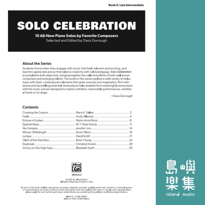 Solo Celebration, Book 6
