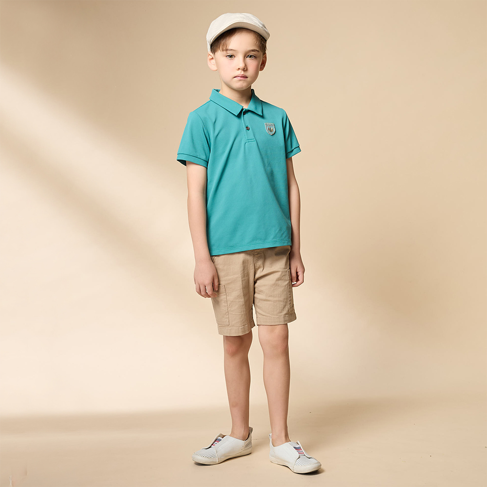 PIPPY 紳士翻領開釦POLO衫短袖上衣 綠