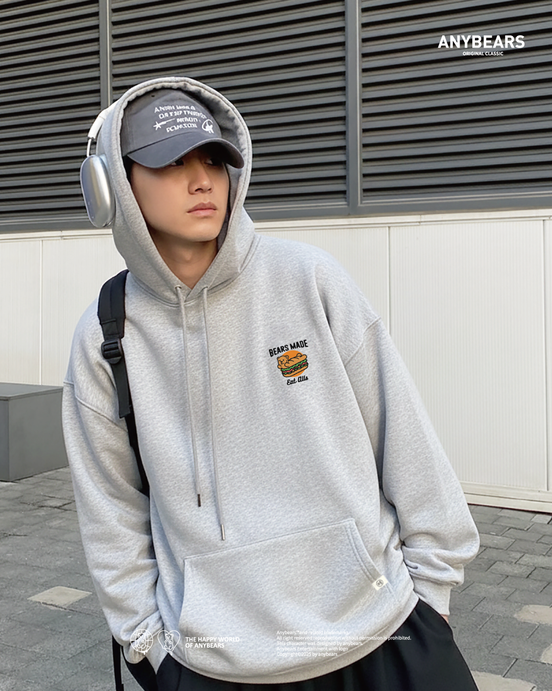 AB-CLS® 潛艇堡熊重磅刷毛帽T-C10 Submarine sandwich BEAR Hoodie