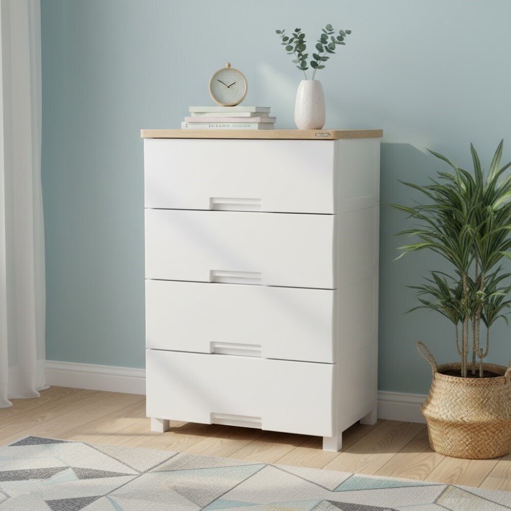 【AOTTO】58面寬木質頂板四層抽屜收納櫃(AC-2204)