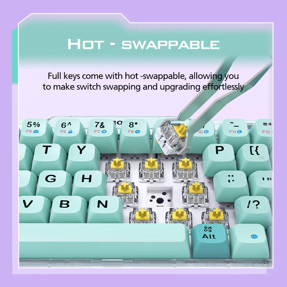 Micropack Rechargeable 2.4G 藍牙無線機械鍵盤 K-168WM